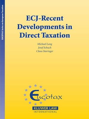 cover image of ECJ--Recent Developments in Direct Taxation